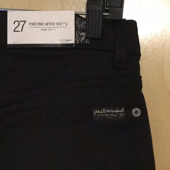 7 For All Mankind Embellished Jeans in Stretch Den - Picture 7 of 11